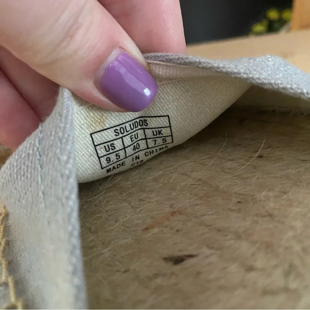 Soludos Gray Lauren Lace Up Espadrille Shoes 9.5